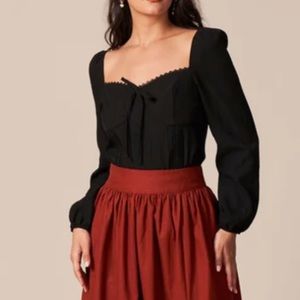 NWT Black Sweetheart Lace Top